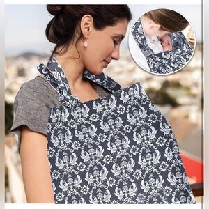 Nursing Cover for Breastfeeding, Baby Privacy, Breathable Cotton, Ajustable Hoop